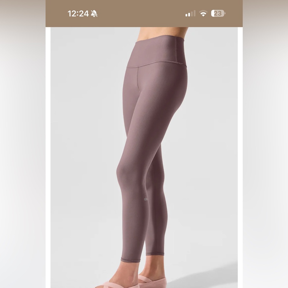 ALO Yoga High Waist Airlift Legging 7/8 Mushroom 🍄‍🟫 - Picture 4 of 13